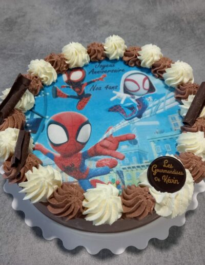 les gourmandises de kevin archer patissier marle gateau anniversaire spiderman