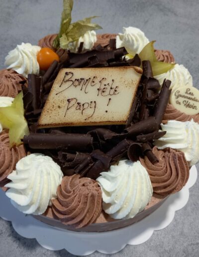 gateau anniversaire bapteme les gourmandises de kevin fete fete papy mamie chocolat bavarois