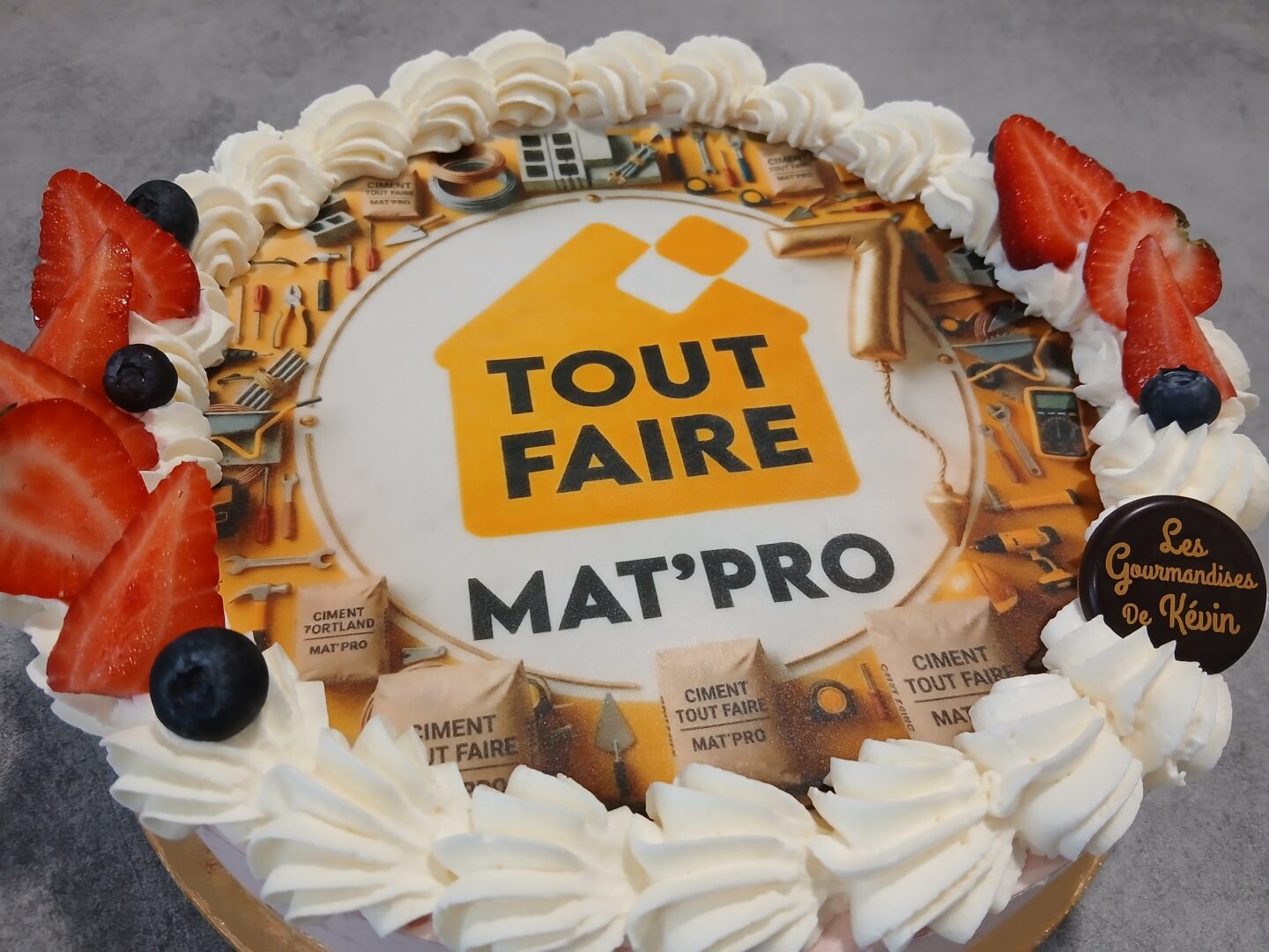 mat pro gateau fraise pro impression les gourmandises de kevin